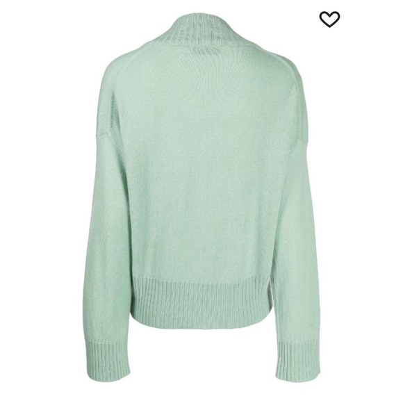 Women's Lightweight Cashmere Open Cardigan With Tie In Aniseed Green - Picture 4 of 5